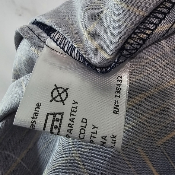 ModCloth Dress Womens 12 Large Blue Yellow Tess Hatch Tank Collectif Pin Up - Picture 8 of 12